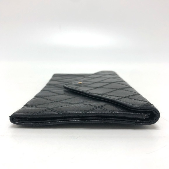 CHANEL Authentic Black Lambskin Leather Wallet - Picture 3 of 16